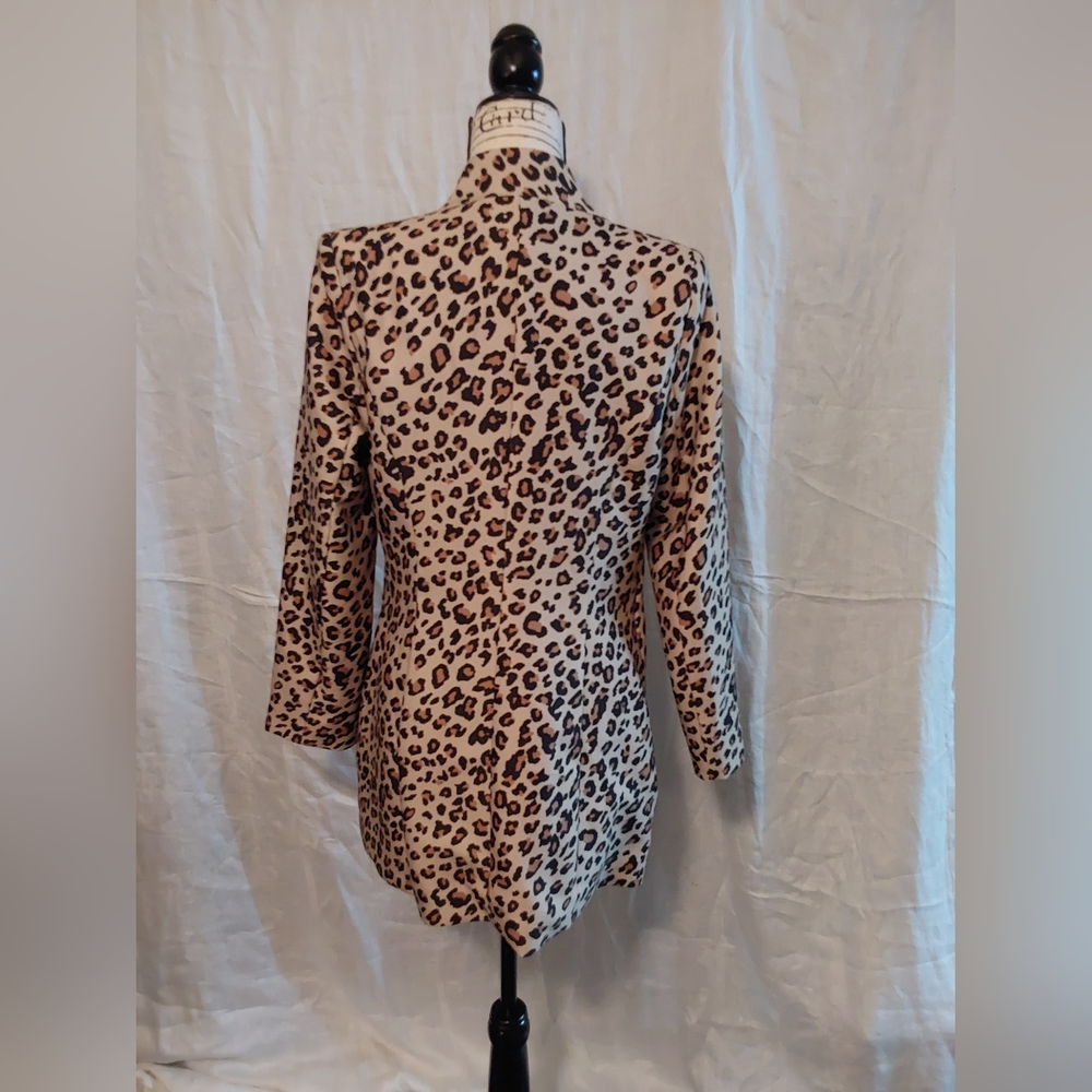 Floryday Leopard Print Open Front Blazer - image 3